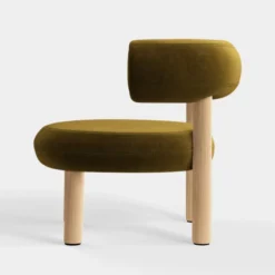 Fotel Fat Natural Wood - Forest Velvet Tom Dixon