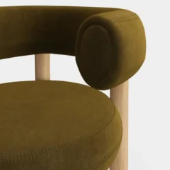 Fotel Fat Natural Wood - Forest Velvet Tom Dixon