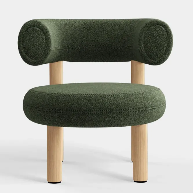Fotel Fat Natural Wood - Forest Boucle Tom Dixon