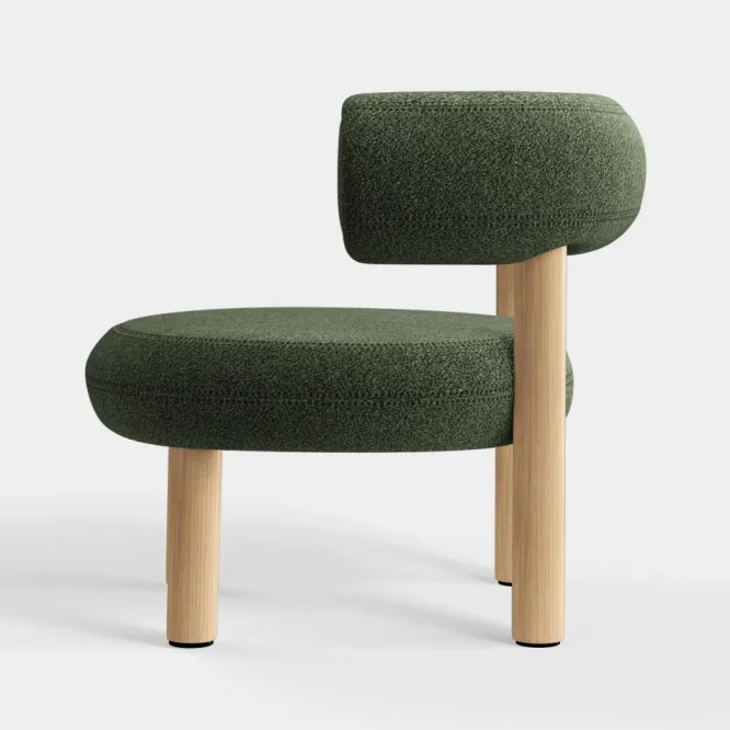 Fotel Fat Natural Wood - Forest Boucle Tom Dixon