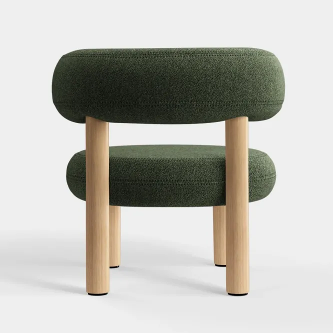 Fotel Fat Natural Wood - Forest Boucle Tom Dixon