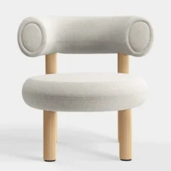 Fotel Fat Natural Wood - Ivory Boucle Tom Dixon
