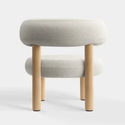 Fotel Fat Natural Wood - Ivory Boucle Tom Dixon