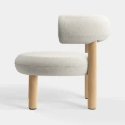 Fotel Fat Natural Wood - Ivory Boucle Tom Dixon
