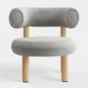 Fotel Fat Natural Wood - Natural Boucle Tom Dixon