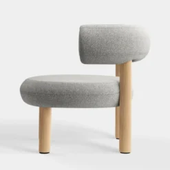 Fotel Fat Natural Wood - Natural Boucle Tom Dixon