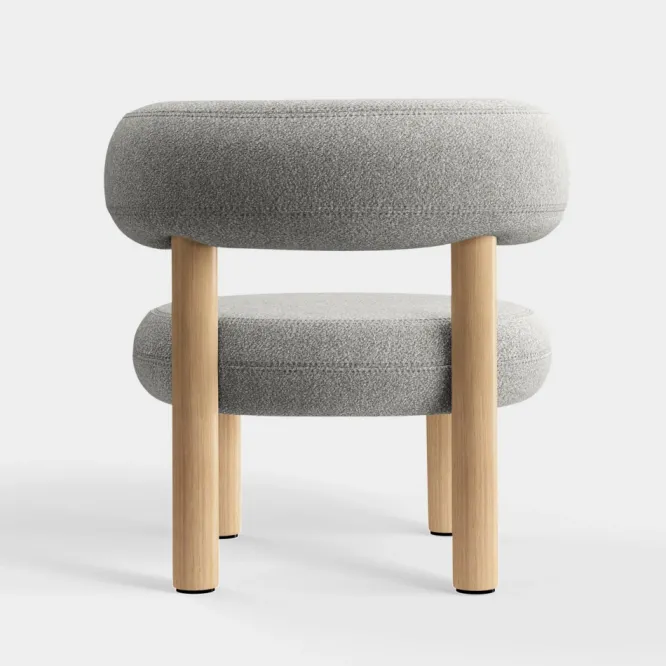 Fotel Fat Natural Wood - Natural Boucle Tom Dixon