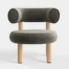 Fotel Fat Natural Wood - Niagara Velvet Tom Dixon