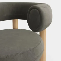 Fotel Fat Natural Wood - Niagara Velvet Tom Dixon