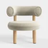 Fotel Fat Natural Wood - Pearl Velvet Tom Dixon