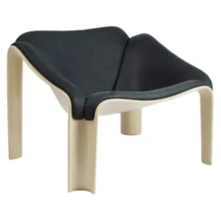 Fotel F300 Dunes Leather Anthrazite Gubi