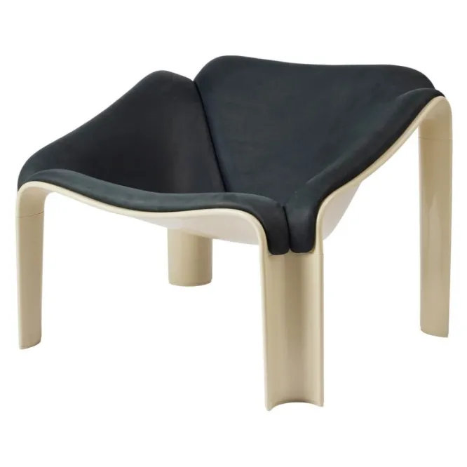 Fotel F300 Dunes Leather Anthrazite Gubi
