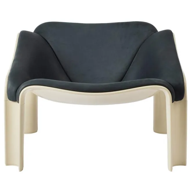 Fotel F300 Dunes Leather Anthrazite Gubi