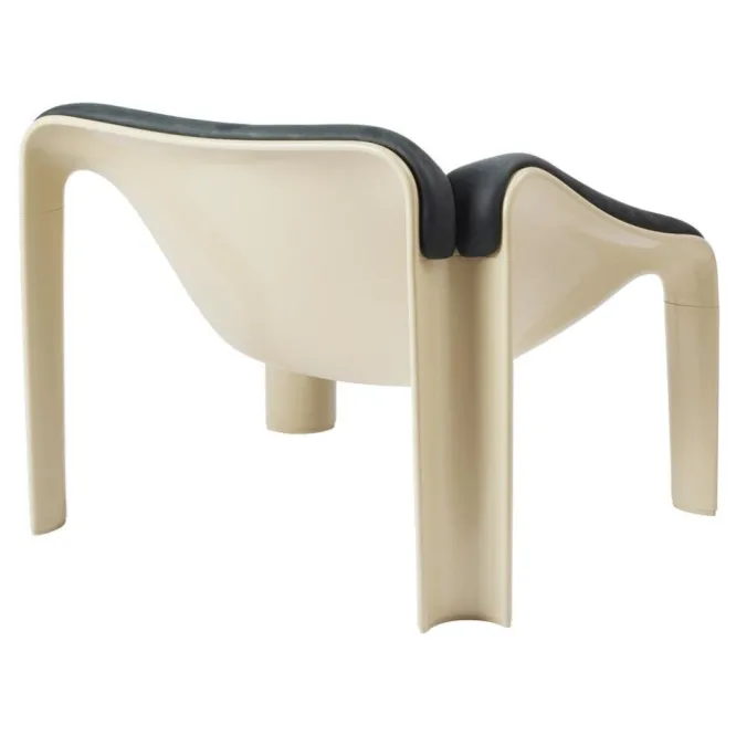Fotel F300 Dunes Leather Anthrazite Gubi