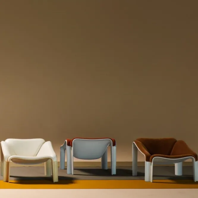 Fotel F300 Dunes Leather Anthrazite Gubi