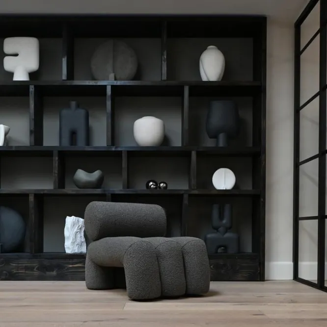 Fotel Foku Boucle Ciemnoszary 101 Copenhagen
