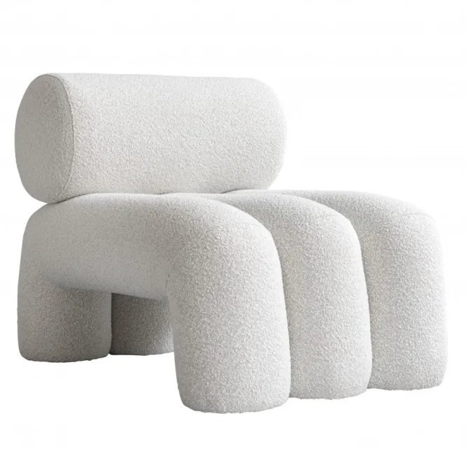 Fotel Foku Boucle Złamana Biel 101 Copenhagen