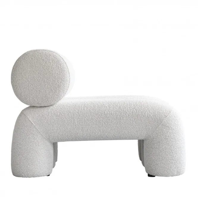 Fotel Foku Boucle Złamana Biel 101 Copenhagen