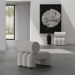 Fotel Foku Boucle Złamana Biel 101 Copenhagen