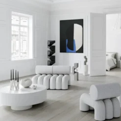 Fotel Foku Boucle Złamana Biel 101 Copenhagen