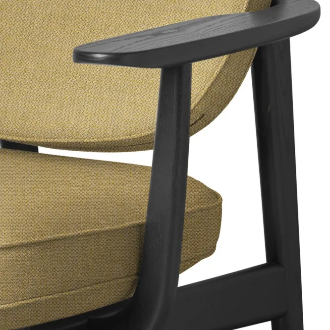 Fotel Fred Christianshavn 1110 - Czarny Jesion Fritz Hansen