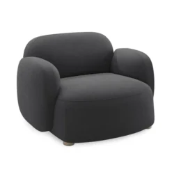 Fotel Gem Z Podłokietnikiem Brusvik Dark Grey Northern