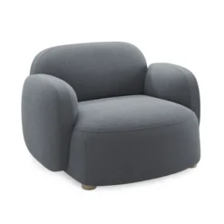 Fotel Gem Z Podłokietnikiem Brusvik Grey Blue Northern