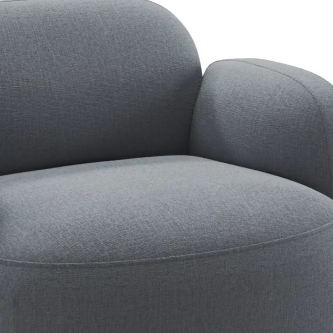 Fotel Gem Z Podłokietnikiem Brusvik Grey Blue Northern