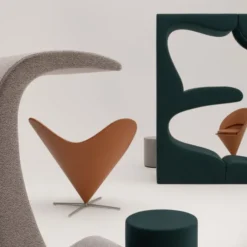 Fotel Heart Cone Chair Cognac Leather Vitra