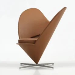 Fotel Heart Cone Chair Cognac Leather Vitra