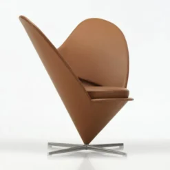 Fotel Heart Cone Chair Cognac Leather Vitra