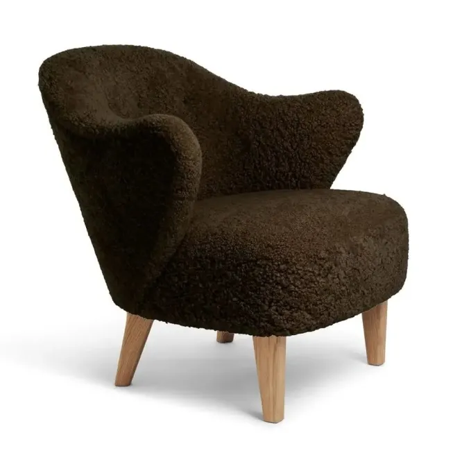 Fotel Ingeborg Espresso Nóżki Dąb Naturalny By Lassen