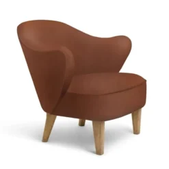 Fotel Ingeborg Skóra Nevada Cognac Nóżki Dąb Naturalny By Lassen