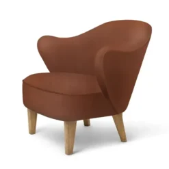 Fotel Ingeborg Skóra Nevada Cognac Nóżki Dąb Naturalny By Lassen