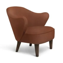 Fotel Ingeborg Skóra Nevada Cognac Nóżki Dąb Przydymiony By Lassen