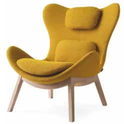 Fotel Lazy Z Drewnianą Podstawą Calligaris