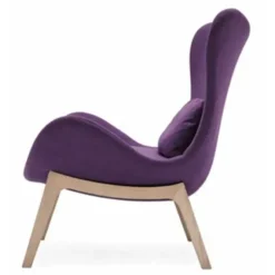 Fotel Lazy Z Drewnianą Podstawą Calligaris