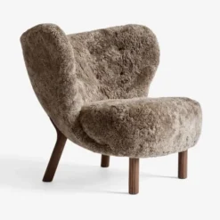 Fotel Little Petra Vb1 Walnut Sheepskin Sahara Andtradition