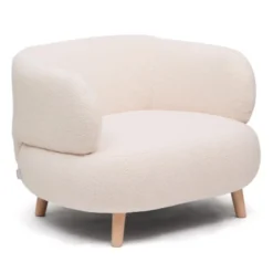 Fotel Luisa Ecru Boucle Kave Home