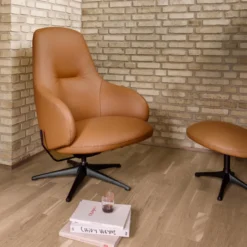 Fotel Maroni Skórzany Omaha Aluminiowa Podstawa
