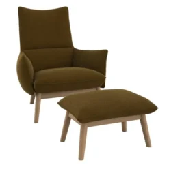 Fotel Martin Copparo Mustard Yellow Naturalny Dąb