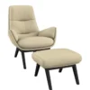 Fotel Michael Z Podnóżkiem Sandy Beige