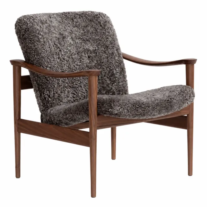 Fotel Model 711 Orzech - Skóra Owcza Drake Lk Hjelle