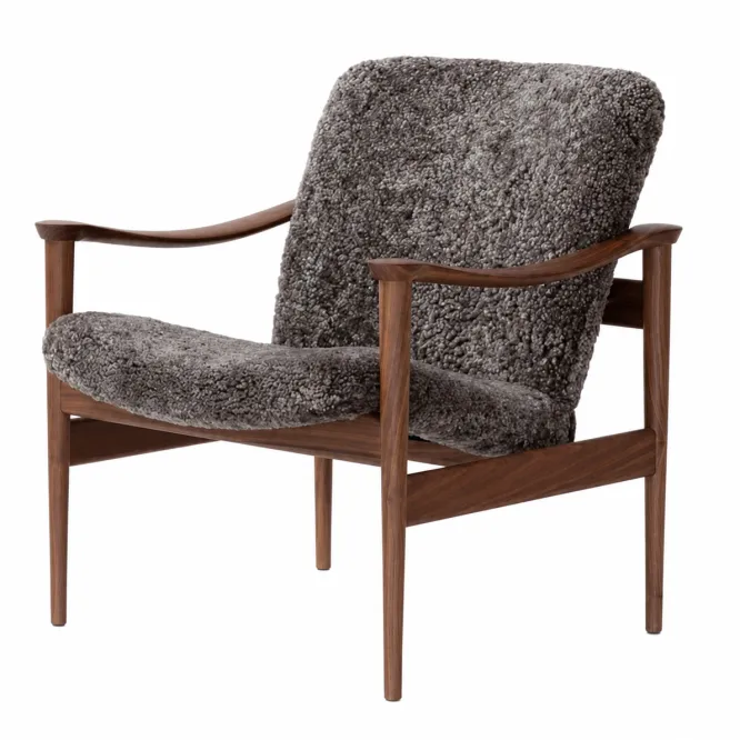 Fotel Model 711 Orzech - Skóra Owcza Drake Lk Hjelle