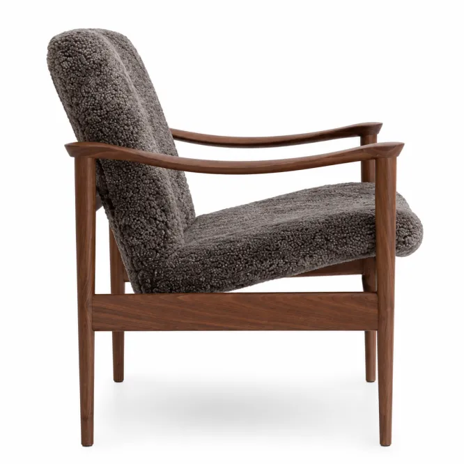 Fotel Model 711 Orzech - Skóra Owcza Drake Lk Hjelle