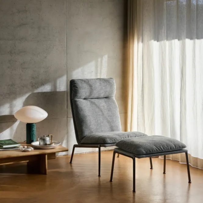 Fotel Muno Ln16 Wysoki Hallingdal 0126 Chromowane Nogi Andtradition