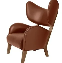 Fotel My Own Chair Nevada Cognac Nóżki Dąb Przydymiony By Lassen