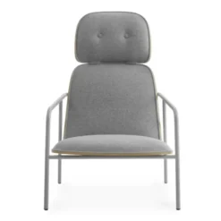 Fotel Pad Wysoki Na Szarych Nogach Dąb Normann Copenhagen