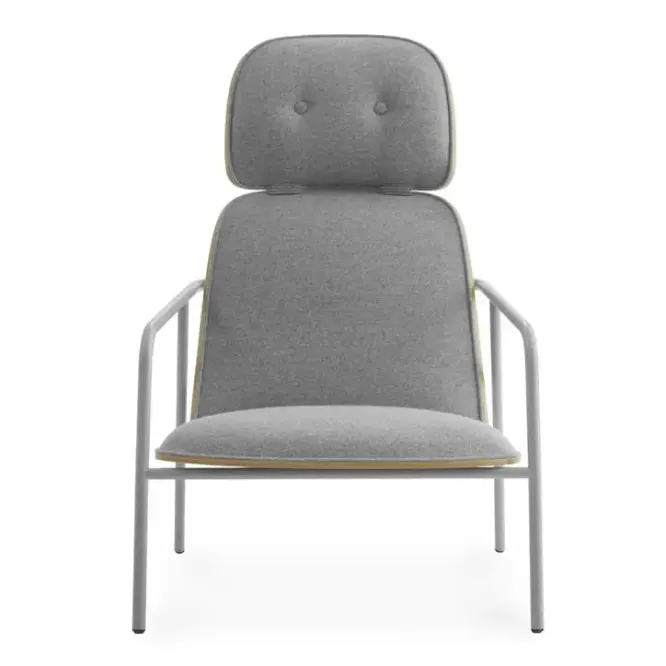 Fotel Pad Wysoki Na Szarych Nogach Dąb Normann Copenhagen