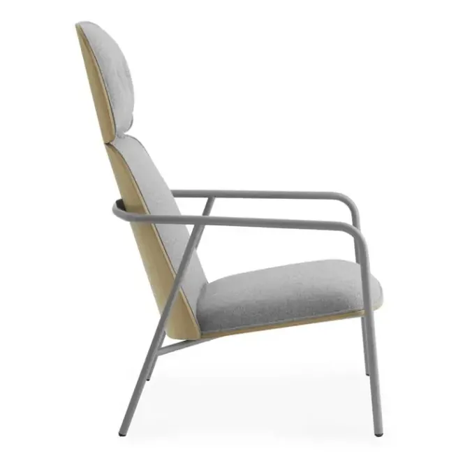 Fotel Pad Wysoki Na Szarych Nogach Dąb Normann Copenhagen
